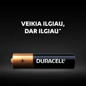 Duracell 8x LR03 AAA, Vienkartinė baterija, AAA, šarminė, 1,5 V, 8 vnt., cilindro formos