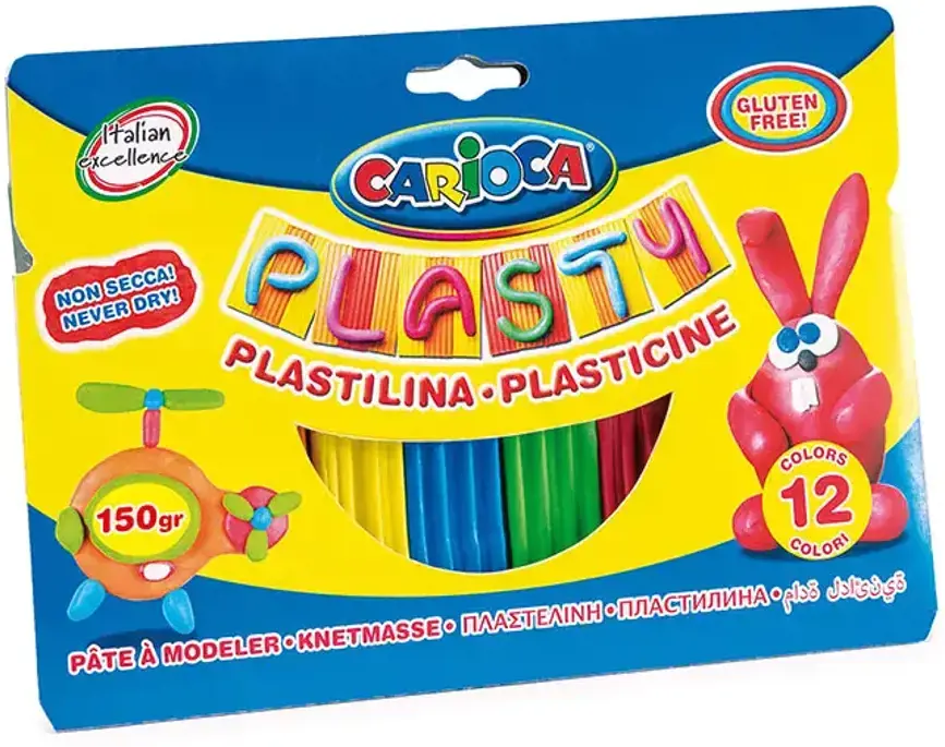 Plastilinas CARIOCA, 12 spalvų x 12,5 g