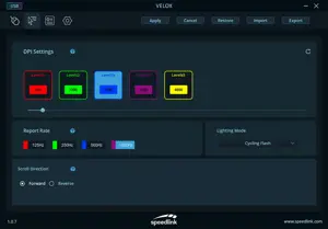 Speedlink wireless mouse Velox RGB, black (SL-680102-BK)