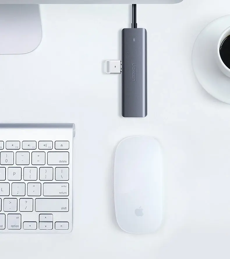 Ugreen 50985, USB 3.2 Gen 1 (3.1 Gen 1) Type-A, USB 3.2 Gen 1 (3.1 Gen 1) Type-A, 5000 Mbps, sidabrinis, USB, 104 mm