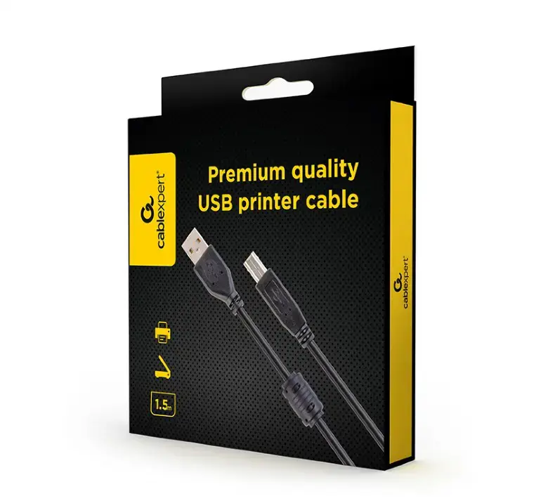 "Cablexpert" CCFB-USB2-AMBM-1.5M USB 2.0 spausdintuvo kabelis 1,5 m