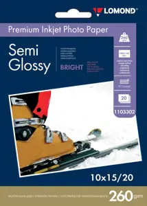 Premium Semi Glossy vienpus. fotopop. 260g/A6(100x150mm)/20L
