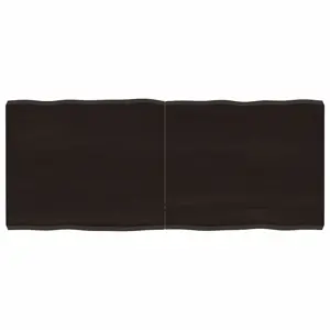 Stalviršis, tamsiai ruda, 120x50x(2-6) cm, medienos masyvas