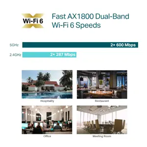 TP-Link AX1800 belaidis dviejų juostų lubinis prieigos taškas, 1775 Mbit/s, 574 Mbit/s, 1201 Mbit/s, 1000 Mbit/s, 2,4-5 GHz, IEEE 802.11a, IEEE 802.11ac, IEEE 802.11ax, IEEE 802.11b, IEEE 802.11g, IEEE 802.11n, IEEE 802.11n