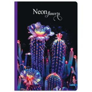 Sąsiuvinis(platus) A5 60lap. 80g NEON FLOWERS linija
