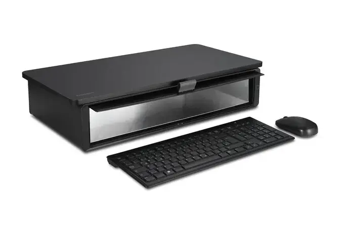 "Kensington UVStand™" monitoriaus stovas su UVC dezinfekavimo skyriumi, laisvai pastatomas, 18 kg, 86,4 cm (34"), juodas