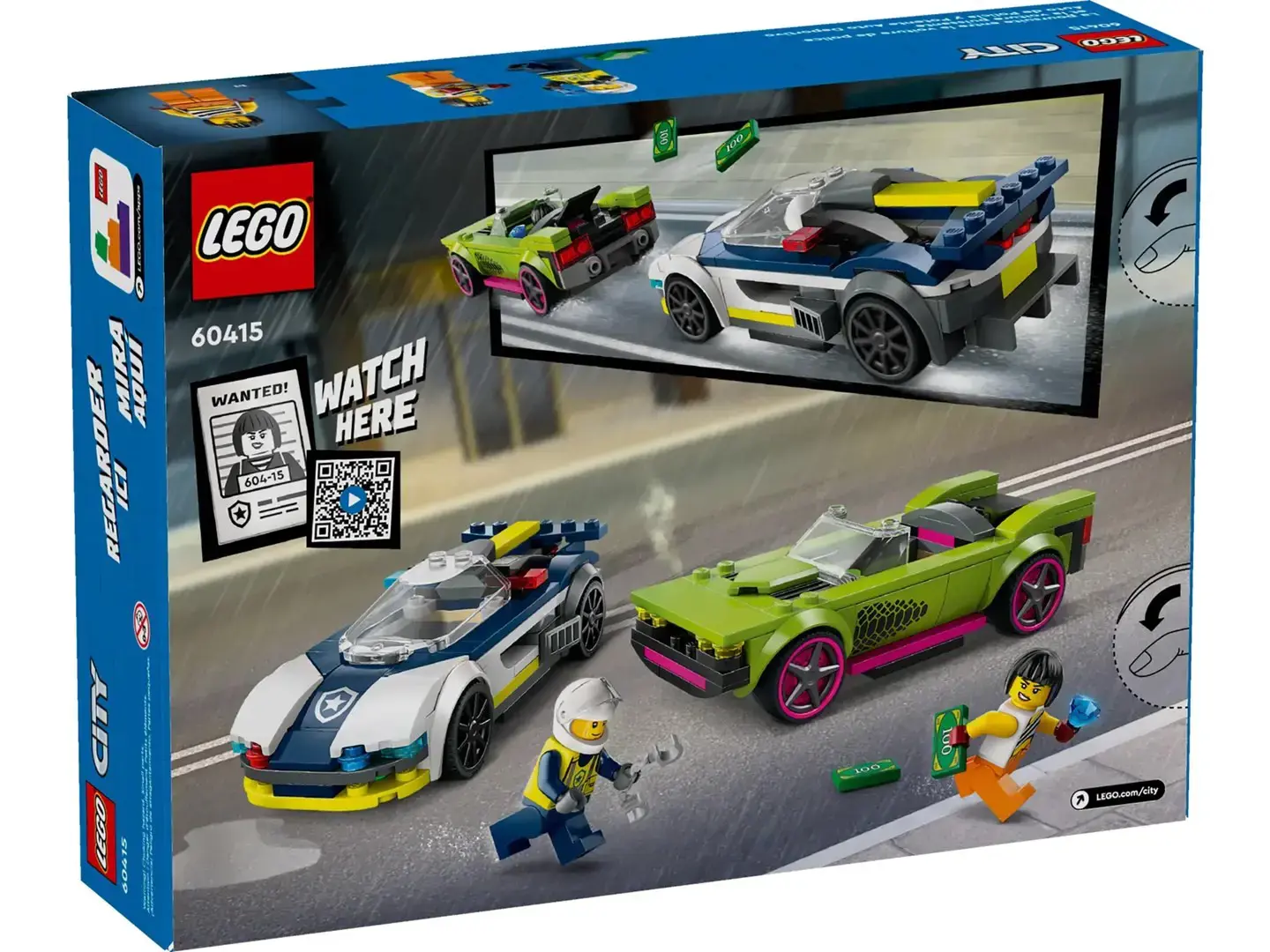 LEGO CITY 60415 POLICE CAR AND MUSCLE CAR CHASE