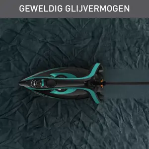 Tefal Puregliss FV8066, Dry & Steam iron, Durilium AirGlide Autoclean soleplate, 2 m, 280 g/min, Black, Blue, 50 g/min