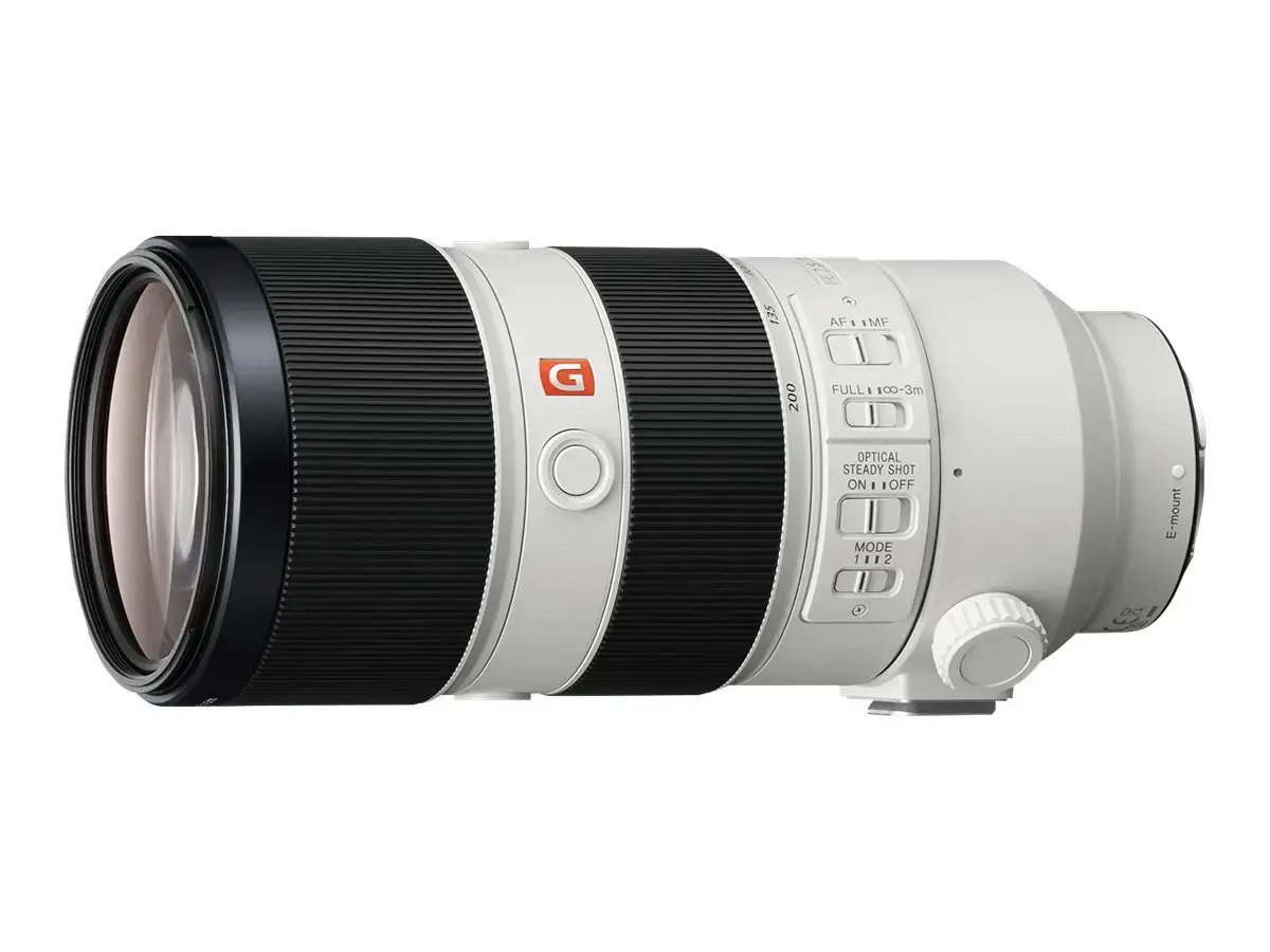Sony SEL70200GM, teleobjektyvas, 23/18, 70-200 mm, vaizdo stabilizatorius, E formos laikiklis, automatinis fokusavimas