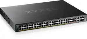Zyxel XGS2220-54HP, valdomas, L3, Gigabit Ethernet (10/100/1000), maitinimas per Ethernet (PoE), montuojamas į stovą