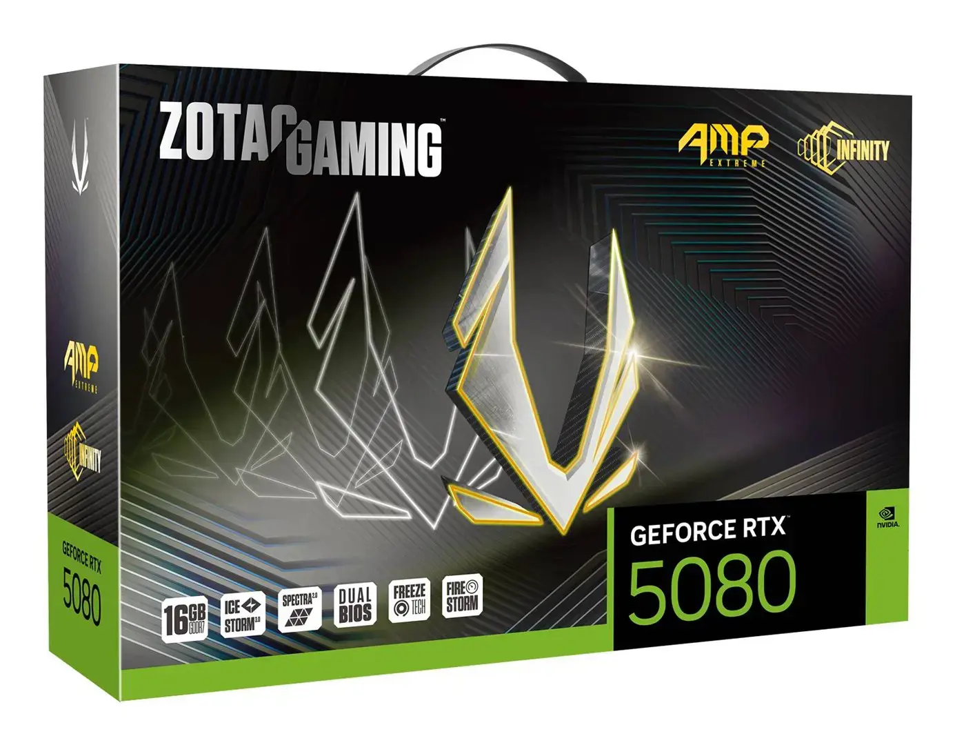 Vaizdo plokštė ZOTAC GeForce RTX 5080 16 GB, GDDR7, 256 bitai, ZT-B50800B-10P