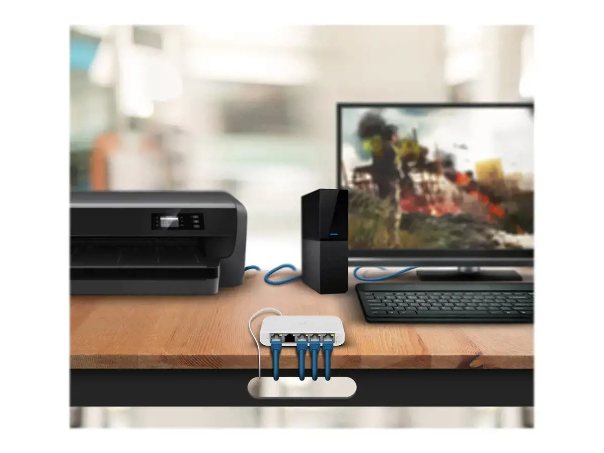 UBIQUITI USW Flex Mini 5x GbE valdomas komutatorius PoE 802.3af/at arba 5V. 1A USB-C