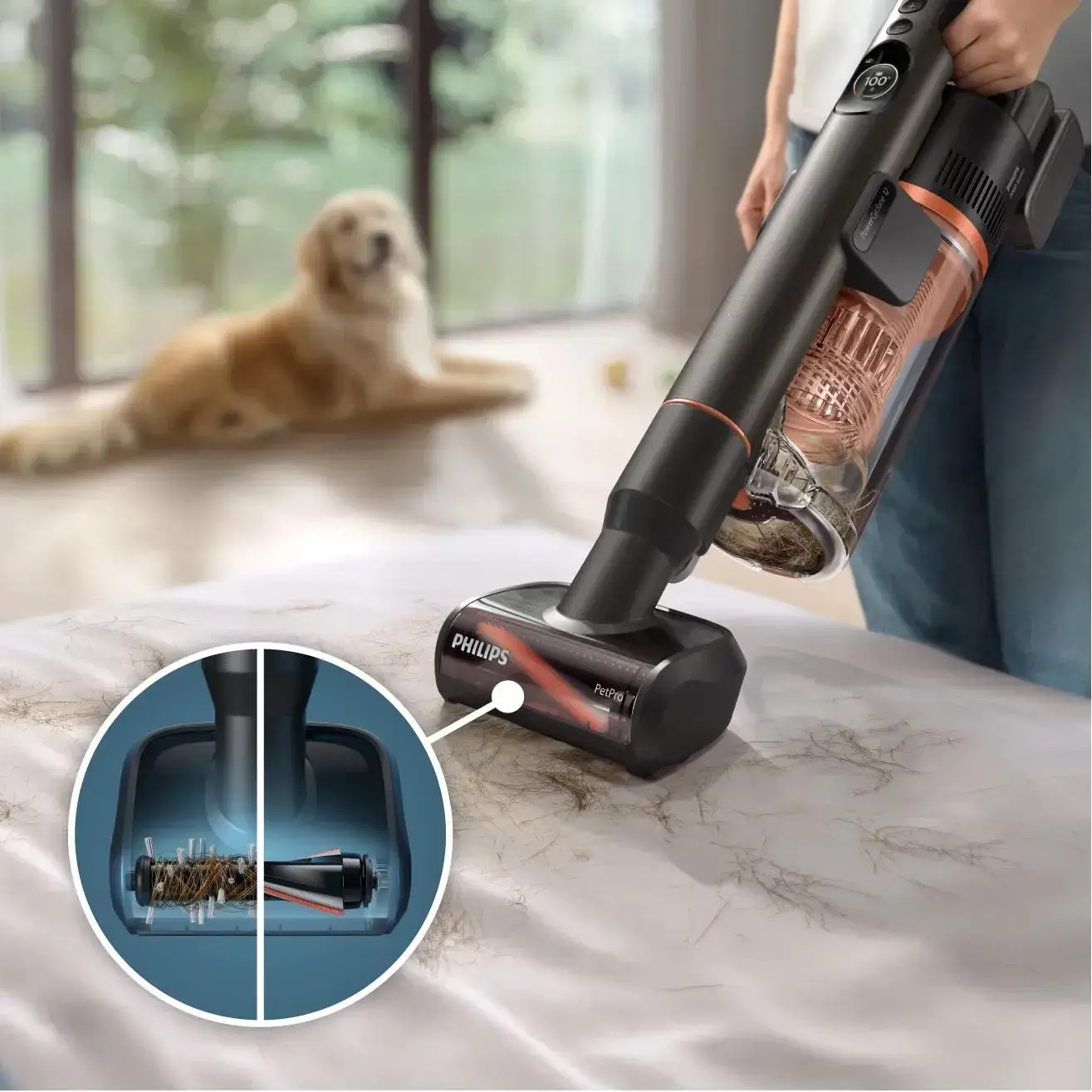 Philips 7000 Series Cordless Stick vacuum cleaner XC7163/01/Damaged package