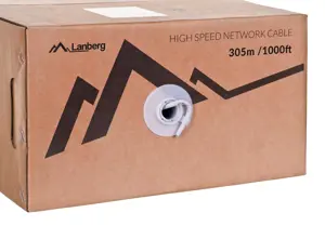 LANBERG LAN cable UTP cat.6 305m solid CU fluke passed
