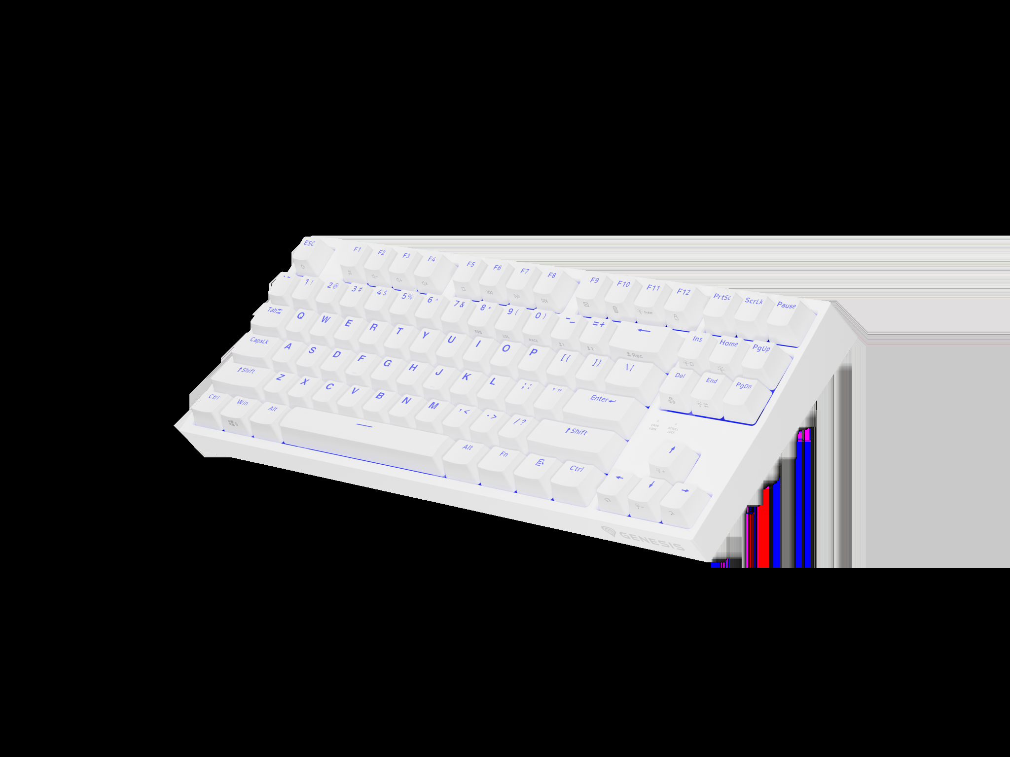 "Genesis" mechaninė žaidimų klaviatūra THOR 404 TKL RGB mechaninė žaidimų klaviatūra Laidinė JAV Gateron Yellow Pro USB Type-A 1005 g