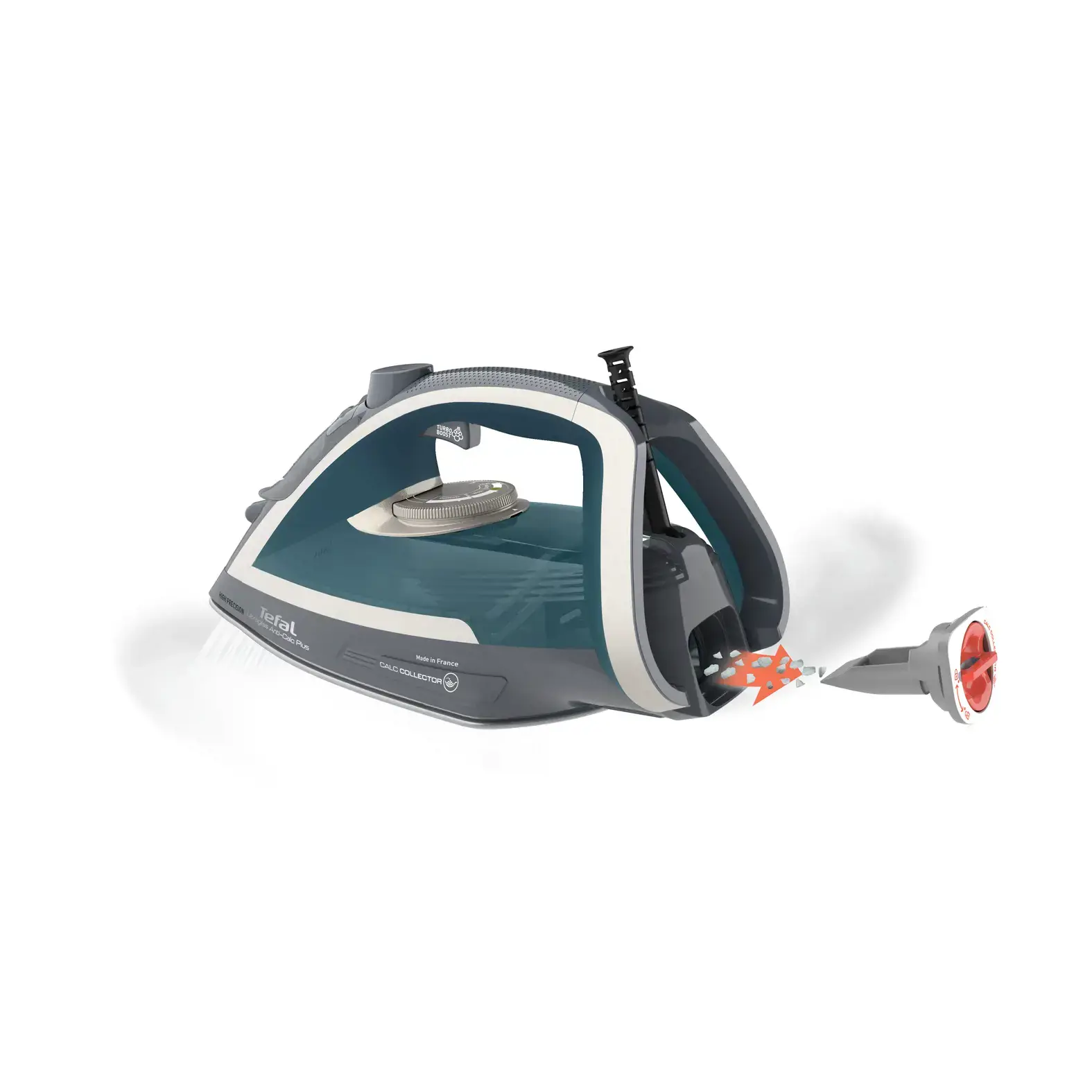 "Tefal Ultragliss Anti-Calc Plus" FV6842E0, garų lygintuvas, 2 m, 260 g/min, mėlynas, sidabrinis, 50 g/min, 0,27 l