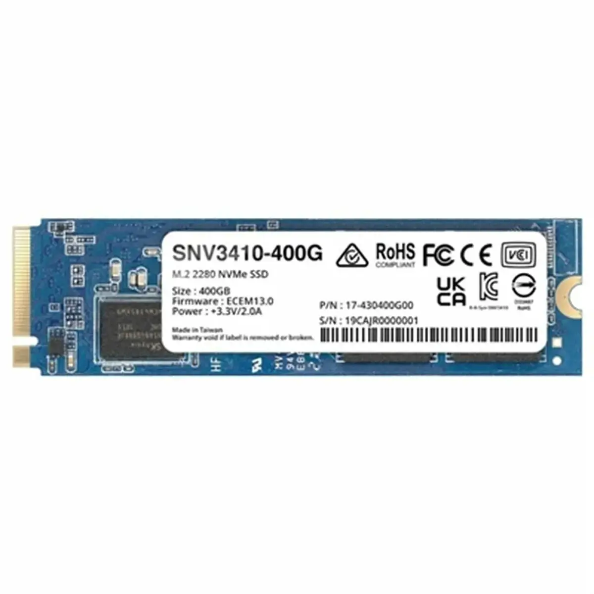 SSD diskas SYNOLOGY 4711174724598 400 GB, M.2, PCI Express 3.0