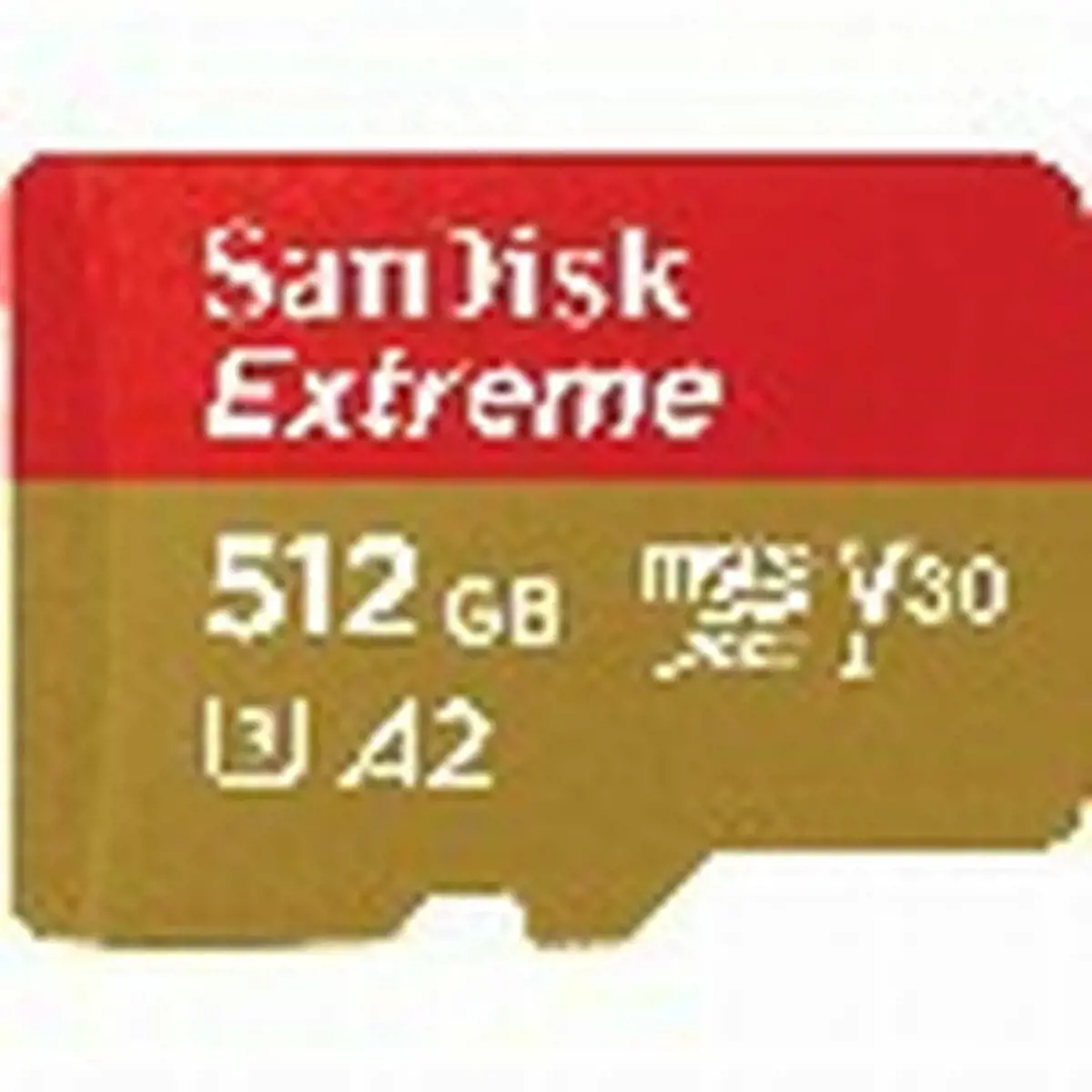 "SanDisk Extreme microSDXC 512GB + SD adapteris + 1 metų "RescuePRO Deluxe" iki 190MB/s ir 130MB/s skaitymo/rašymo greitis A2 C10 V30 UHS-I U3; EAN:619659189648