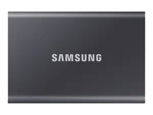 "Samsung" nešiojamasis SSD diskas T7, 1000 GB, C tipo USB, 3.2 Gen 2 (3.1 Gen 2), 1050 MB/s, apsauga nuo slaptažodžio, pilkas