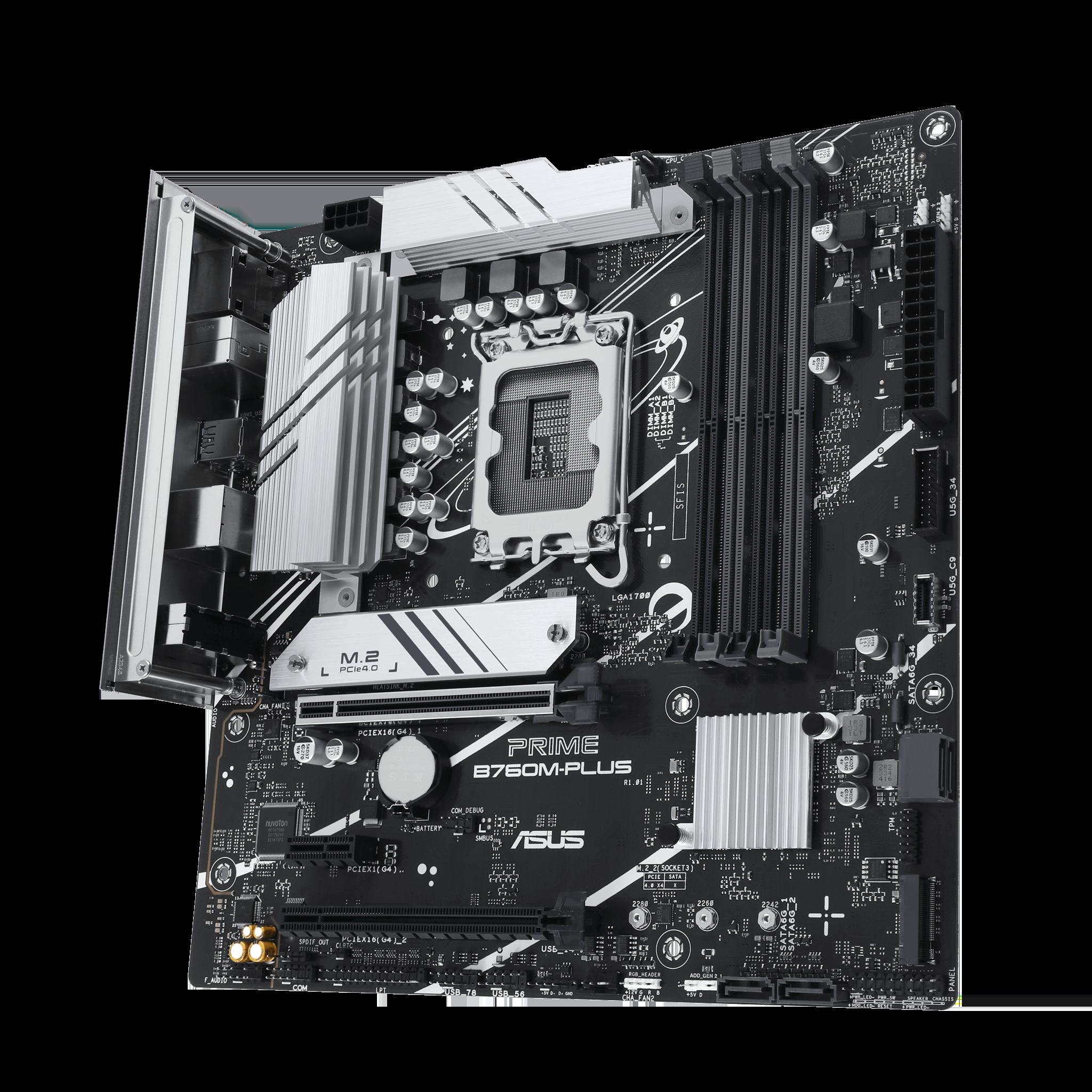 ASUS PRIME B760M-PLUS, Intel, LGA 1700, Intel® Celeron®, Intel® Pentium® Gold, Intel® Core™ i3, Intel® Core™ i5, Intel® Core™..., LGA 1700, DDR5-SDRAM, 192 GB