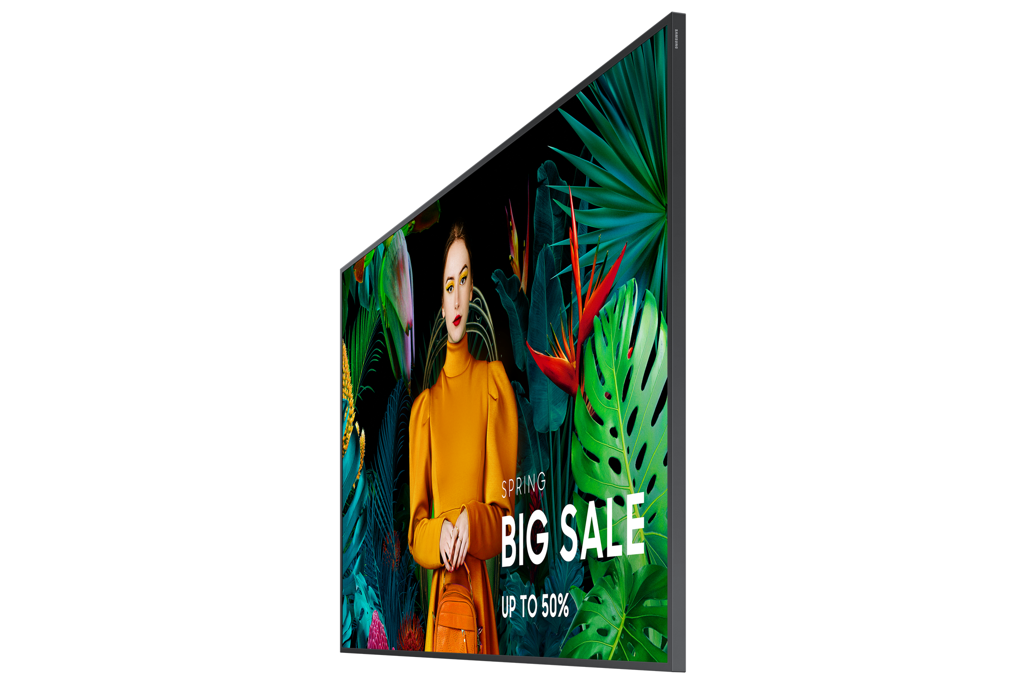 Samsung QB55C, Digital signage flat panel, 139.7 cm (55"), LCD, 3840 x 2160 pixels, Wi-Fi, 16/7