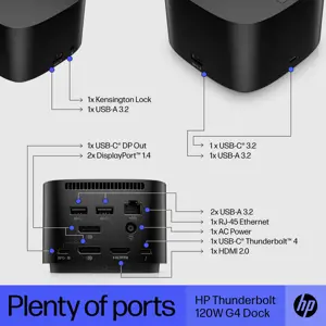 "HP Thunderbolt 120W G4" nešiojamojo kompiuterio dokas (LT)