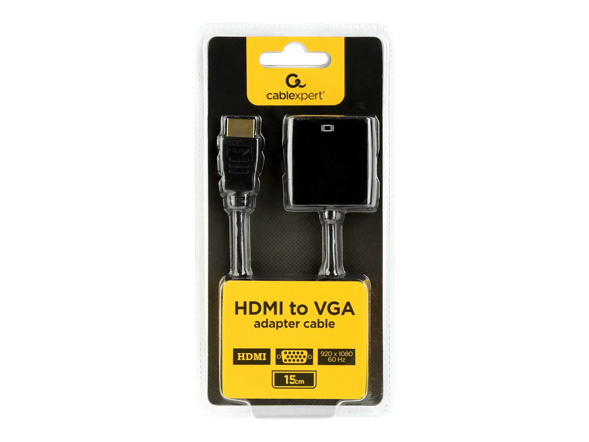 GEMBIRD A-HDMI-VGA-04 Gembird adapteris HDMI-A(M) ->VGA (F), su kabeliu, juodas