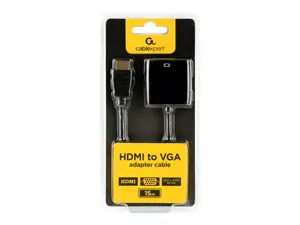GEMBIRD A-HDMI-VGA-04 Gembird adapteris HDMI-A(M) ->VGA (F), su kabeliu, juodas