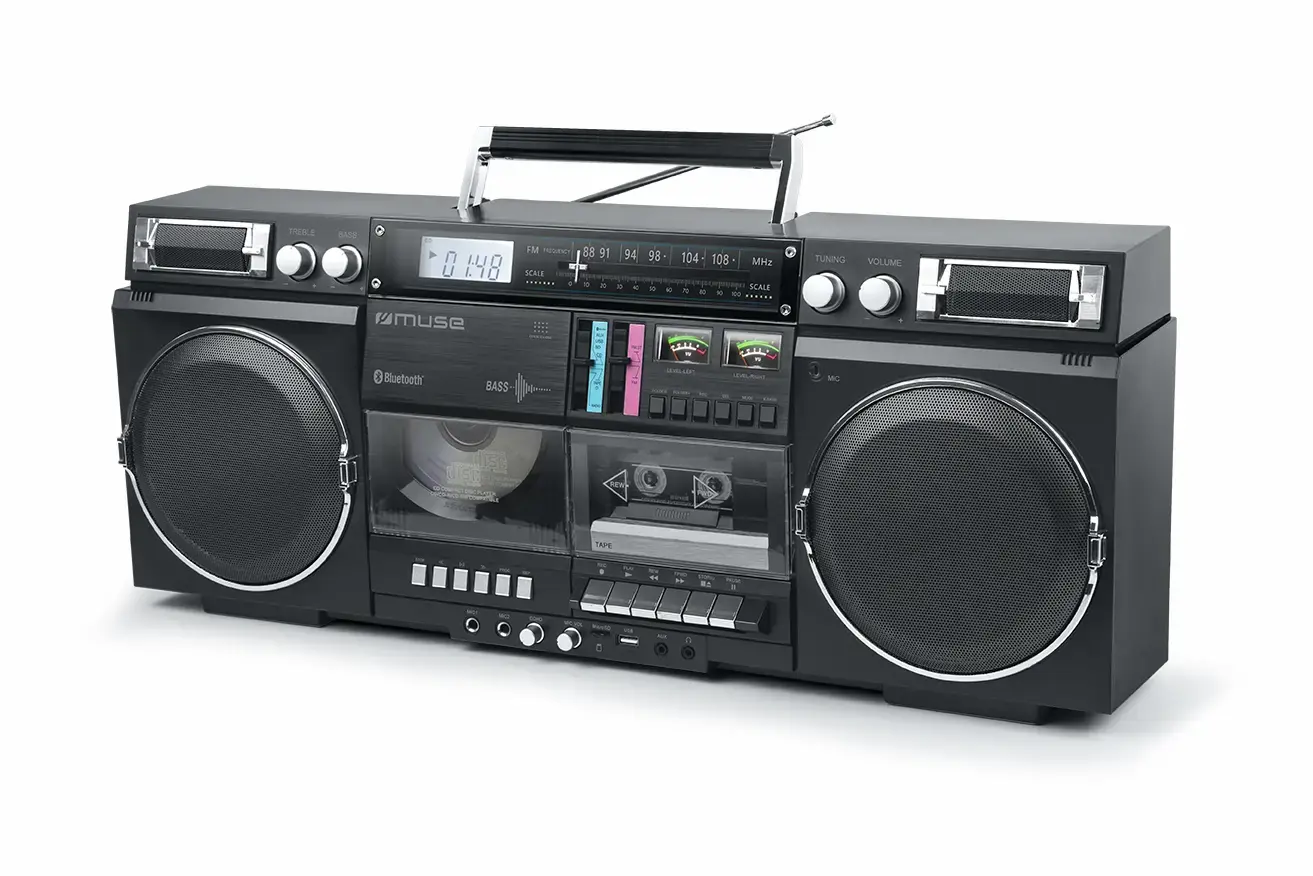 "Muse M-380 GB Ghetto Blasters", juodos spalvos