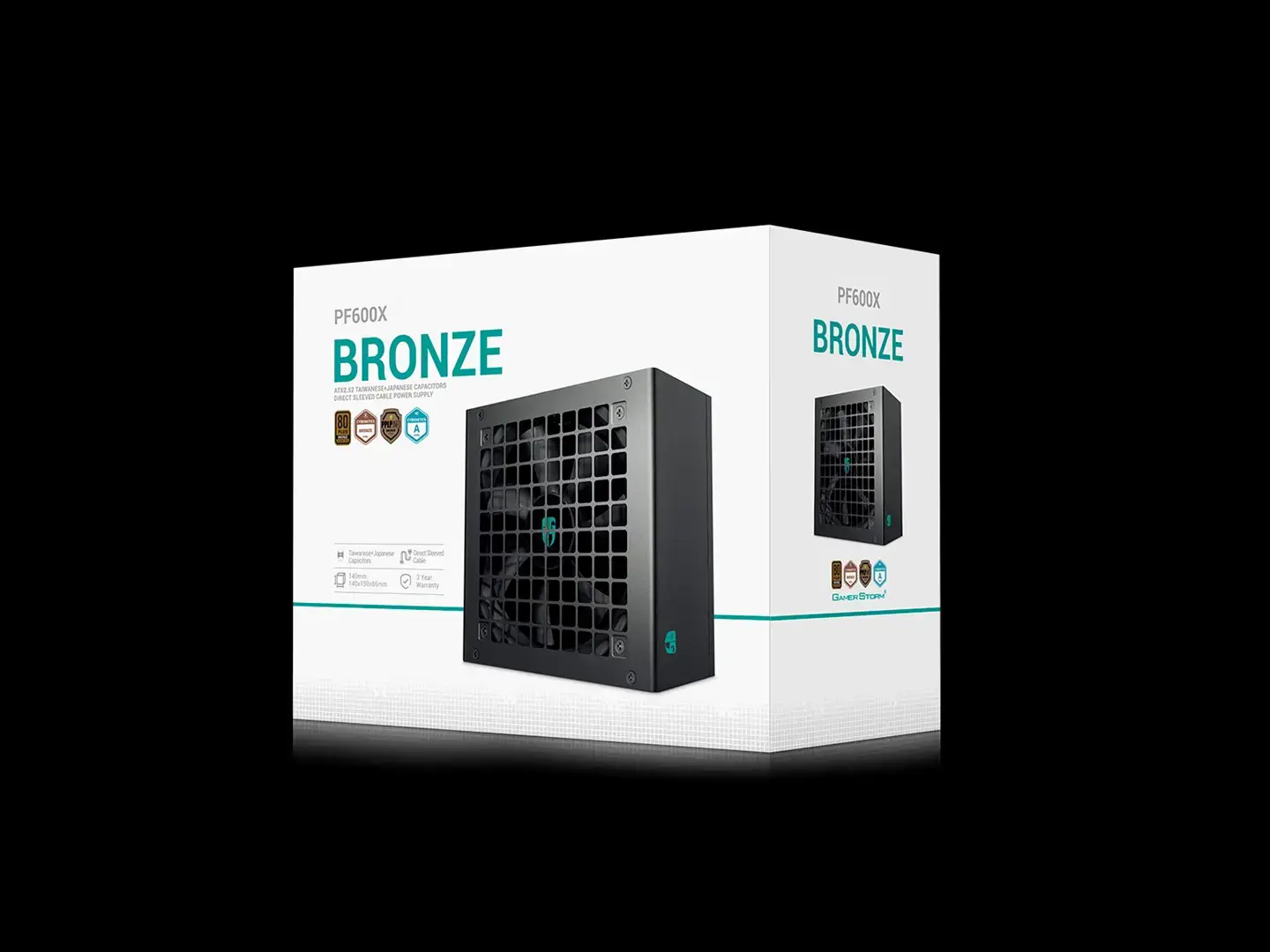 Maitinimo blokas Deepcool R-PF600X-HD0B-JGEU, 600 W, 80 PLUS Bronze