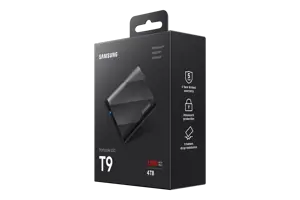 "Samsung" MU-PG4T0B, 4 TB, C tipo USB, 3.2 Gen 2 (3.1 Gen 2), 2000 MB/s, apsauga nuo slaptažodžio, juoda