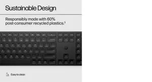 HP 450 programuojama belaidė klaviatūra, pilno dydžio (100 %), RF belaidė + USB, mechaninė, QWERTY, juoda