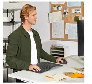 "Logitech Lift Left Vertical" ergonominė pelė, kairioji, vertikalios konstrukcijos, optinė, RF belaidis ryšys + "Bluetooth", 4000 DPI, grafito spalvos