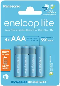 Panasonic Eneloop Lite AAA 550mAh rechargeable - 4 pcs