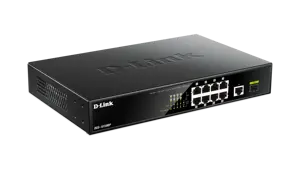 D-Link DGS-1010MP, Unmanaged, Gigabit Ethernet (10/100/1000), Full duplex, Power over Ethernet (PoE…