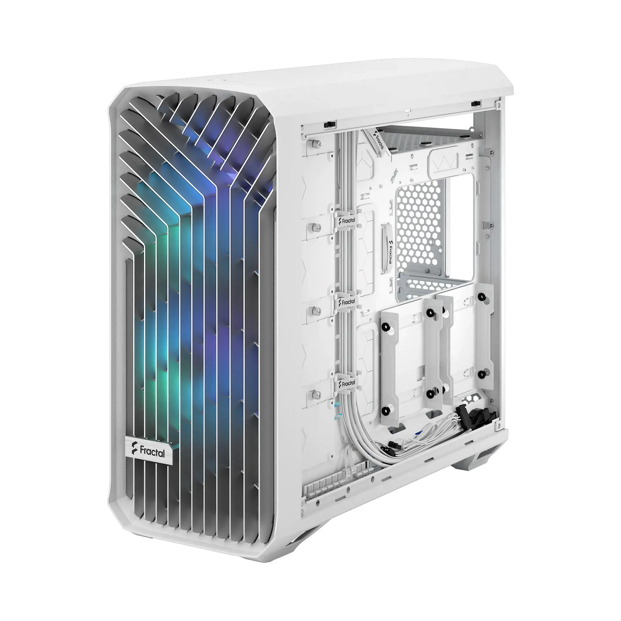 "Fractal Design Torrent RGB White TG" skaidrus atspalvis