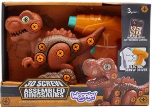 WOOPIE Dinozaurų sukimo konstruktorius + grąžtas 31 el.