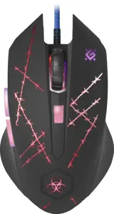 "Defender Forced GM-020L" pelė Ambidextrous USB Type-A Optical 3200 DPI