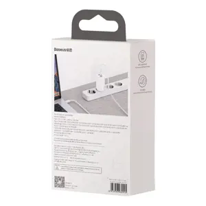 "Baseus GaN2 Lite" greitasis kelioninis įkroviklis USB+C 65W EU White (baltas)