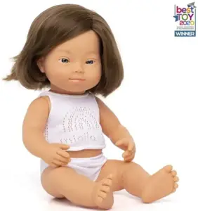 Miniland lėlė mergaitė (su Dauno sindromu, 38 cm.)