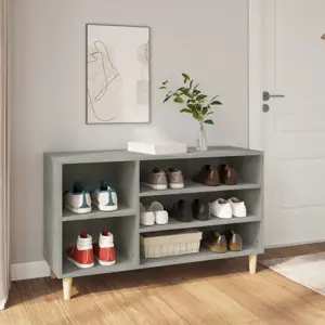 Spintelė batams, betono pilka, 102x36x60cm, apdirbta mediena