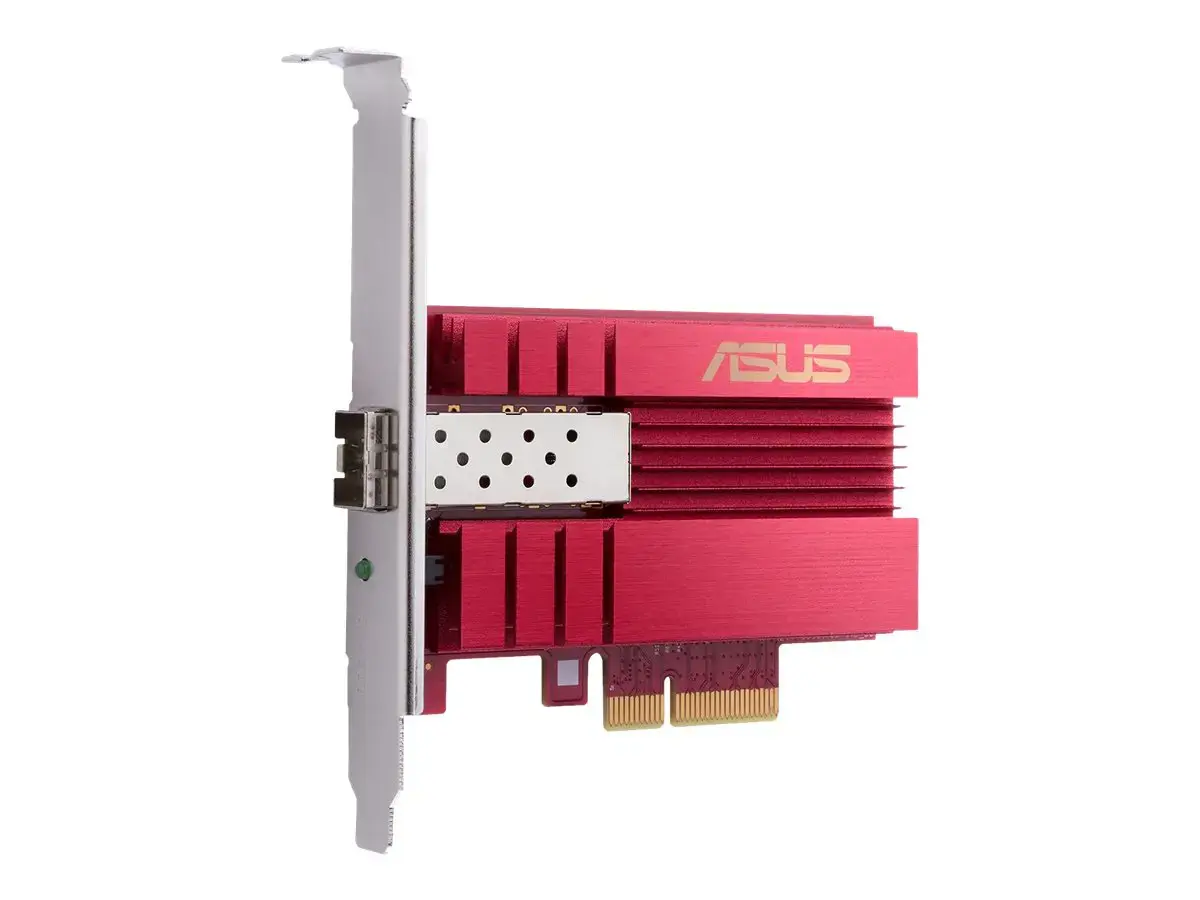 ASUS XG-C100F, vidinis, laidinis, "PCI Express", šviesolaidinis, 10000 Mbps, raudonas