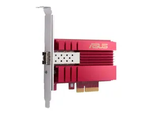 ASUS XG-C100F, vidinis, laidinis, "PCI Express", šviesolaidinis, 10000 Mbps, raudonas