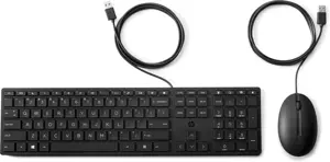 HP laidinė stalinio kompiuterio pelė ir klaviatūra 320MK, pilno dydžio (100 %), USB, juoda, pelė pr…