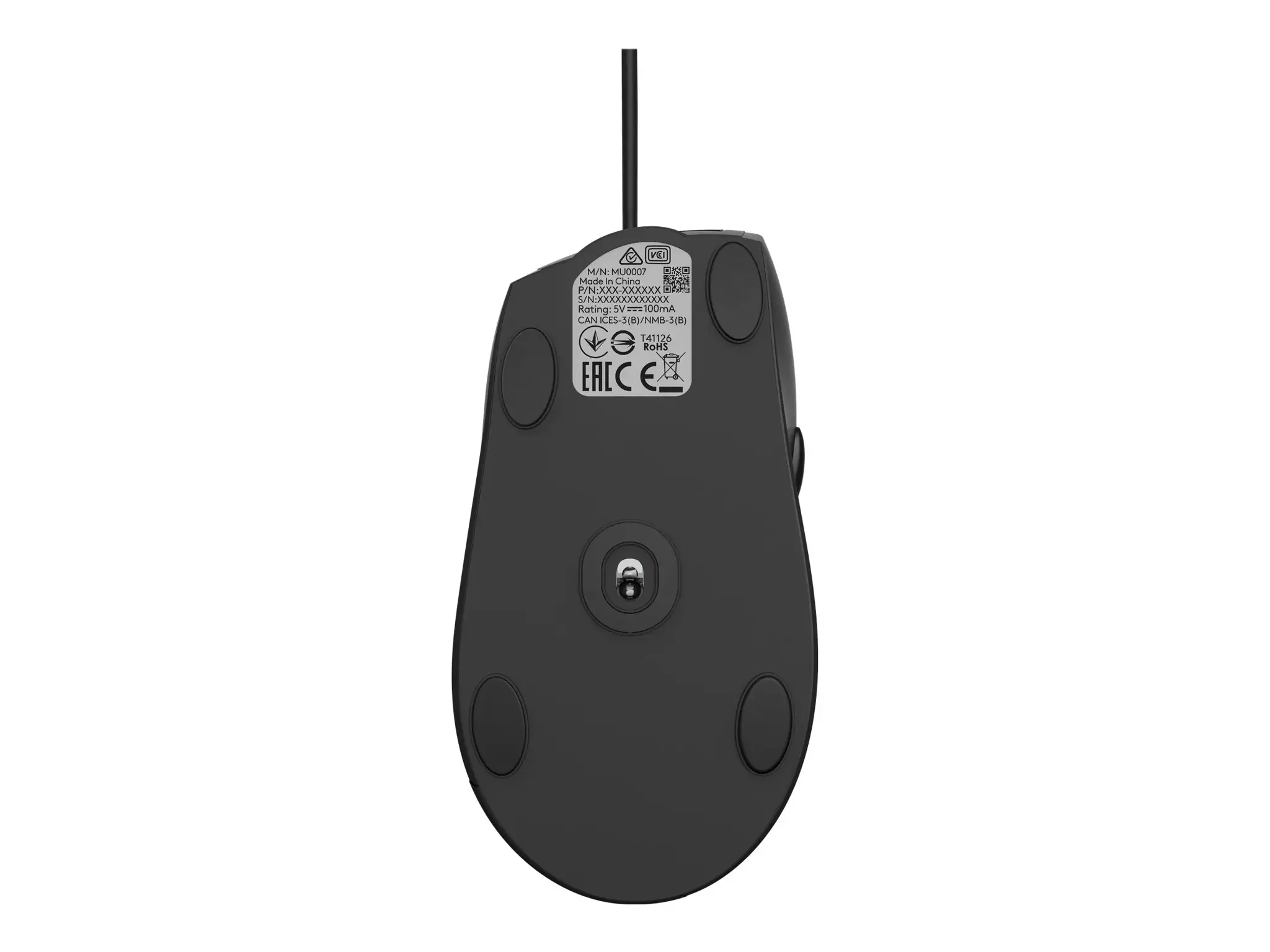 "Logitech Advanced Corded Mouse M500s", dešinioji, optinė, A tipo USB, 4000 DPI, juoda