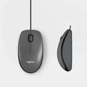 "Logitech" pelė M100, dvipusė, optinė, A tipo USB, 1000 DPI, pilka