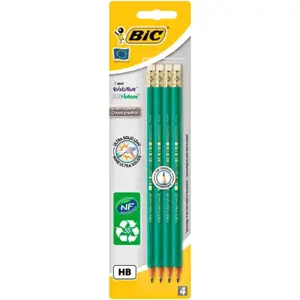 Bic Pieštukai su trintuku Evolution Original HB, 4 vnt. rinkinys 049012