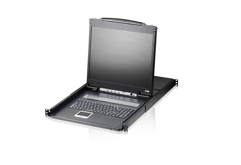 ATEN 8-Port 19" LCD KVM Switch (USB - PS/2 VGA), 1920 x 1200 pixels, WUXGA, Rack mounting, 22 W, 1U, Black
