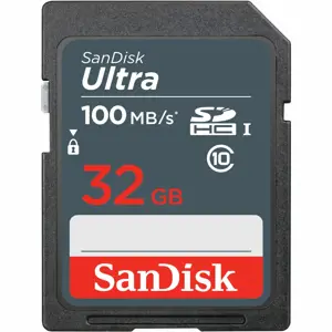 SD atminties kortelė SanDisk Ultra SDHC atminties kortelė 100MB/s Blue Black 32 GB