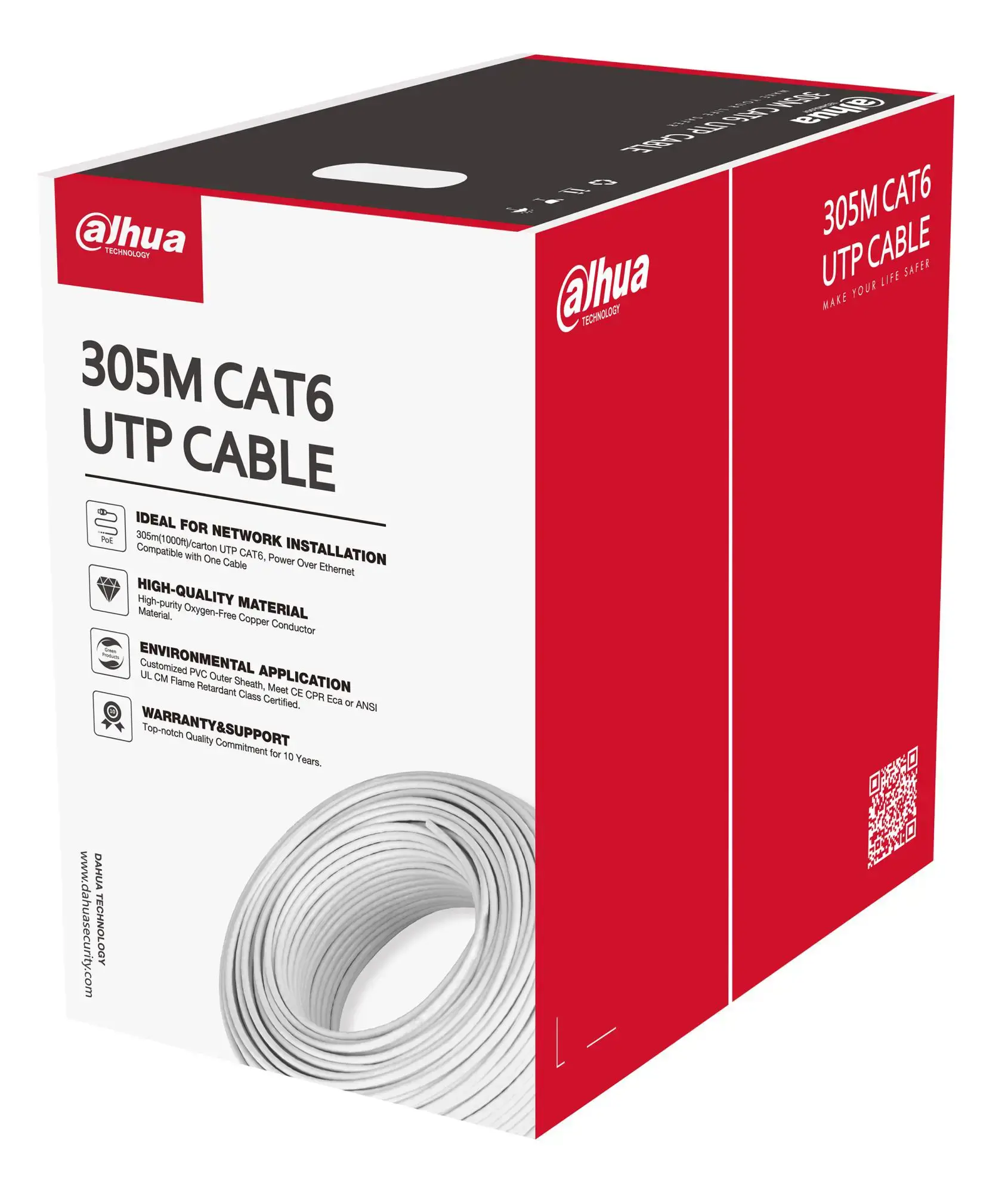 KABELIS CAT6 UTP 305M WHITE/PFM920I-6UN-C